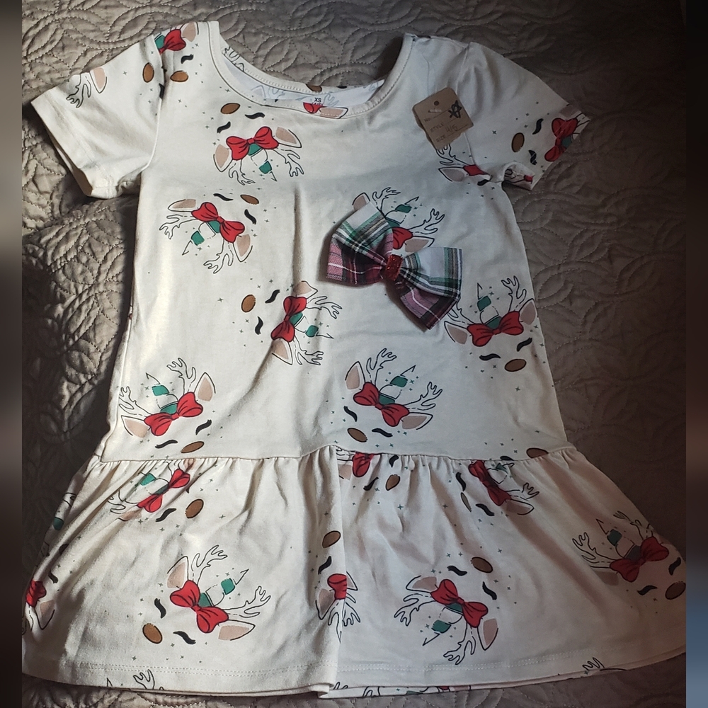 SHEIN Red and White Casual Dress